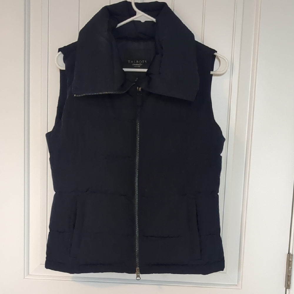 Talbots Women's Dark Blue Puffer Vest
